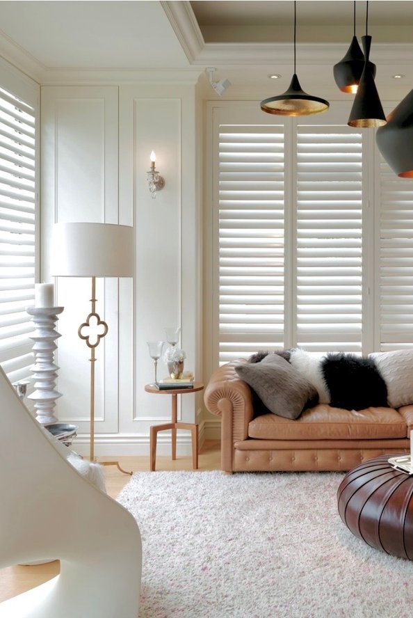 Close-up of professionally installed shutters with crisp finish.